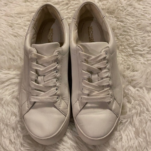 MICHAEL KORS WOMENS LEATHER SNEAKERS COLOR WHITE 6 - Picture 2 of 16